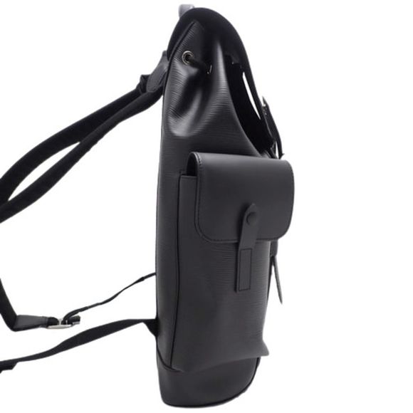 Louis Vuitton MM Rucksack Backpack Shoulder Daypack Epi Leather Black Silver - Picture 3 of 5